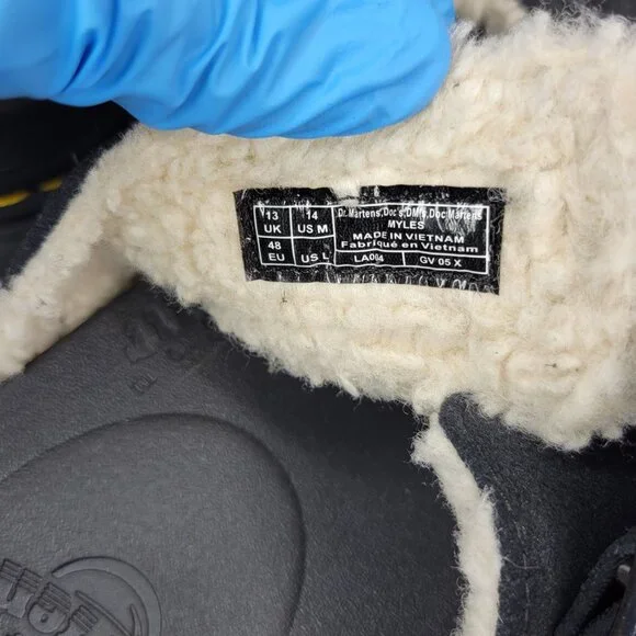 Dr. Martens Myles Faux Fur Platform Sandals Men's Sz 14 DOC MARTEN Suede - Picture 9 of 12